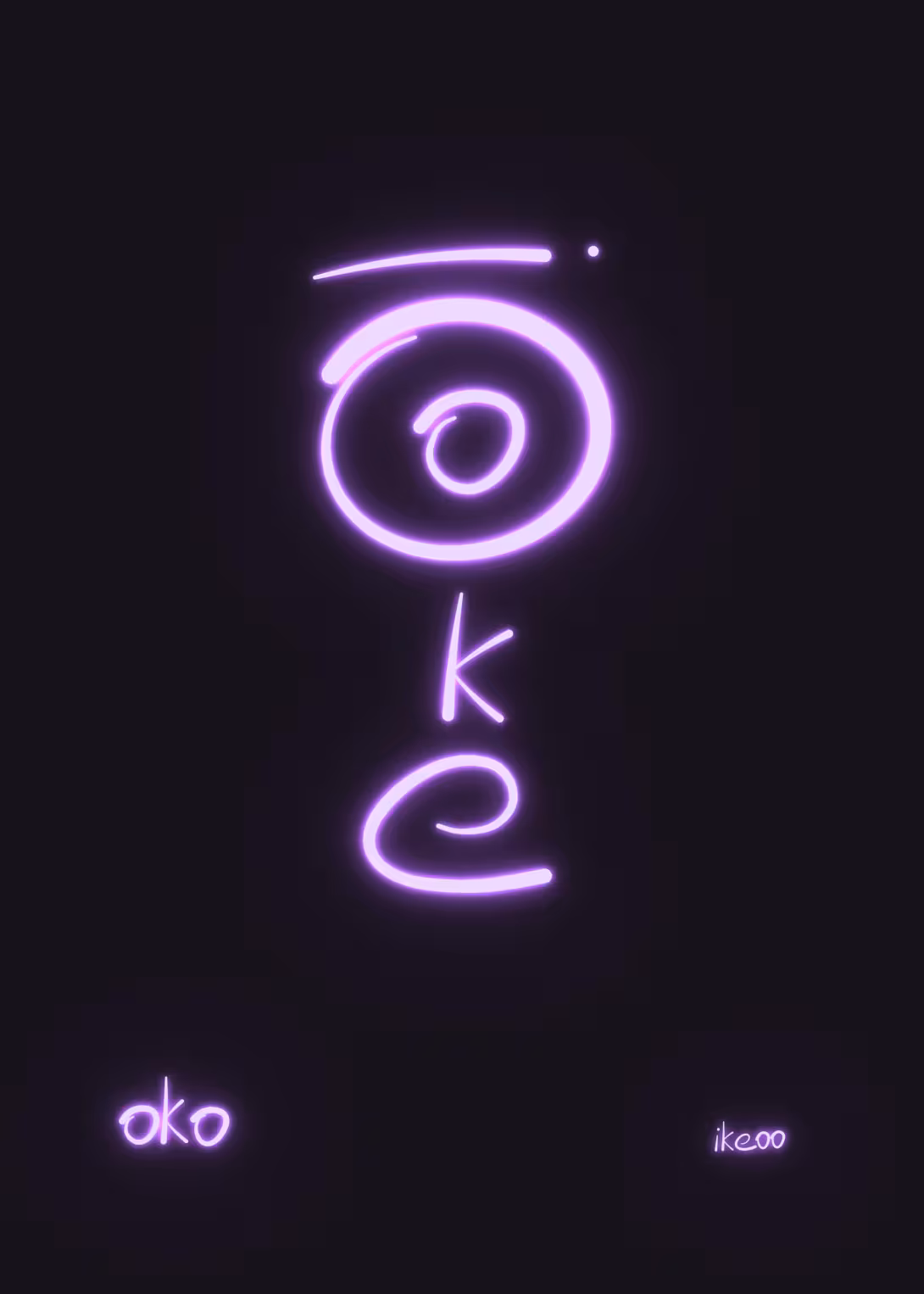oko — œil (néon)